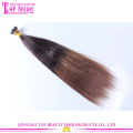 Wholesale top quality unprocessed silky straight ombre color i tip 100% virgin indian remy hair extensions